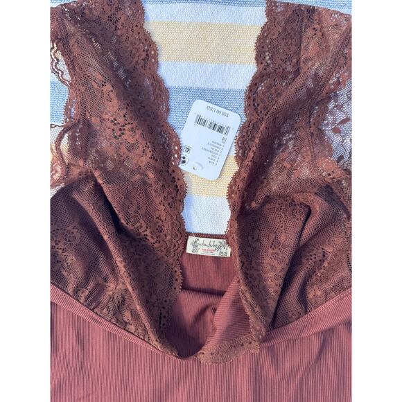 NWT, Free People, Power Play Cami, Color Bittersweet Brown, Size M - Picture 6 of 6